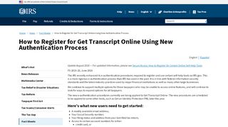 
                            7. How to Register for Get Transcript Online Using New Authentication ...