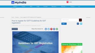 
                            11. How to register for GST and Guidelines for GST registration Online ...