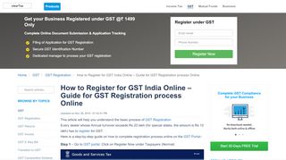
                            2. How to Register for GST Online - Guide for GST Registration Online