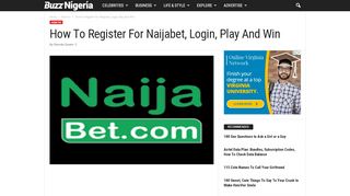 
                            7. How To Register For Naijabet, Login, Play And Win - BuzzNigeria