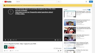 
                            7. How to Register for ROS - Step 1 Apply for your RAN - YouTube