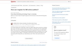 
                            10. How to register for SM online audition - Quora