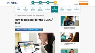 
                            9. How to Register for the TOEFL® Test