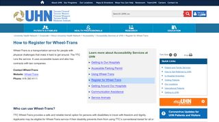 
                            6. How to Register for Wheel-Trans - University Health Network