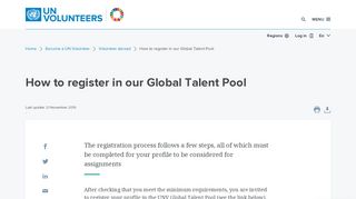 
                            11. How to register in our Global Talent Pool | UNV