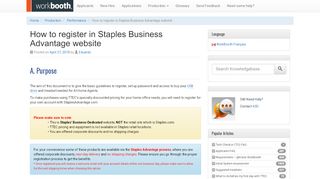 
                            8. How to register in Staples Business Advantage website - workbooth.info