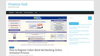 
                            10. How to Register Indian Bank Net Banking Online Activation Process