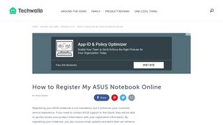 
                            10. How to Register My ASUS Notebook Online | Techwalla.com