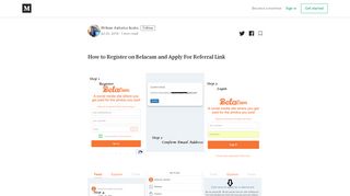 
                            4. How to Register on Belacam and Apply For Referral Link - Medium