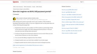 
                            11. How to register on BSNL bill payment portal - Quora