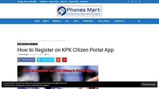 
                            8. How to Register on KPK Citizen Portal App - Phone Smart