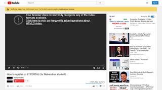 
                            5. How to register on ST PORTAL (for Mahendra's student) - YouTube