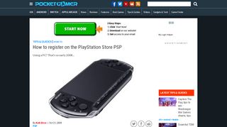 
                            10. How to register on the PlayStation Store PSP | Articles | Pocket Gamer
