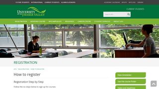 
                            2. How to register > Registration UFV.ca