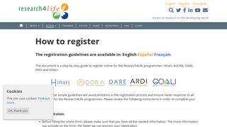 
                            6. How to register | Research4Life