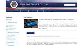 
                            7. How to Register - Selective Service
