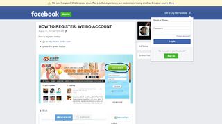 
                            2. HOW TO REGISTER: WEIBO ACCOUNT | Facebook