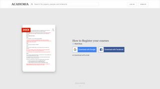 
                            8. How to Register your courses | mati khan - Academia.edu