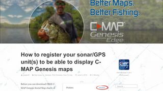 
                            7. How to register your sonar/GPS unit(s) to be able to display C-MAP ...