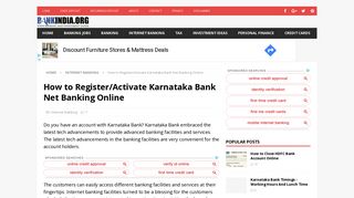 
                            12. How to Register/Activate Karnataka Bank Net Banking Online