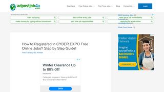 
                            3. How to Registered in CYBER EXPO Free Online Jobs ... - AdPostJob4U