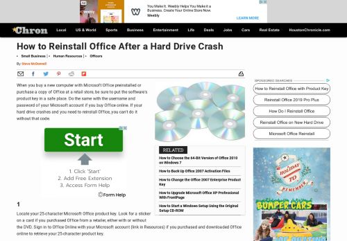 
                            13. How to Reinstall Office After a Hard Drive Crash | Chron.com