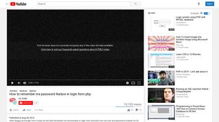
                            11. How to remember me password feature in login form php - YouTube