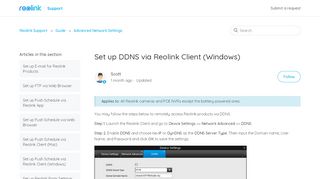 
                            8. How to Remotely Access Reolink Products via DDNS – Reolink Support