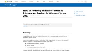 
                            3. How to remotely administer Internet Information Services in Windows ...