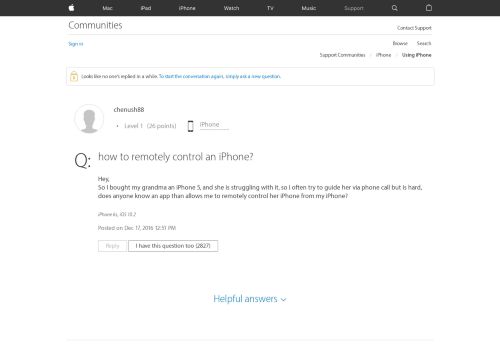 
                            2. how to remotely control an iPhone? - Apple Community