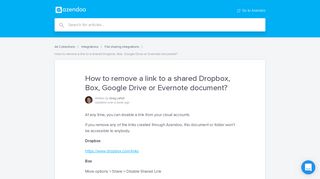 
                            9. How to remove a link to a shared Dropbox, Box, Google Drive or ...