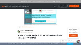 
                            13. How to Remove a Page from Facebook Business Manager | AgoraPulse