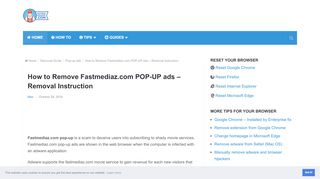 
                            9. How to Remove Fastmediaz.com POP-UP ads - Removal Instruction