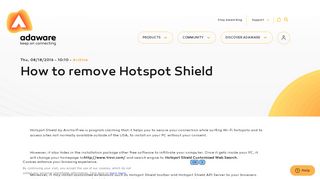
                            11. How to remove Hotspot Shield | adaware