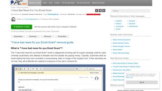 
                            3. How to remove I Have Bad News For You Email Scam - Virus ...