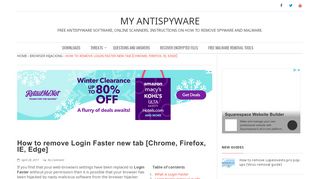 
                            3. How to remove Login Faster new tab [Chrome, Firefox, IE, ...