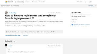 
                            7. How to Remove login screen and completely Disable login password ...