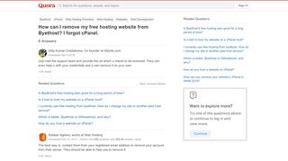 
                            11. How to remove my free hosting website from Byethost - Quora