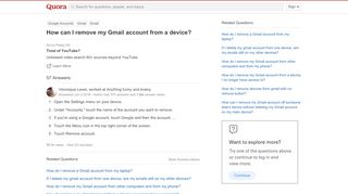 
                            10. How to remove my Gmail account from a device - Quora