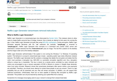 
                            4. How to remove Netflix Login Generator Ransomware - Virus ... - PCrisk