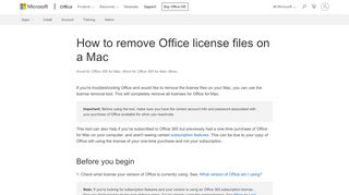 
                            5. How to remove Office license files on a Mac - Office Support