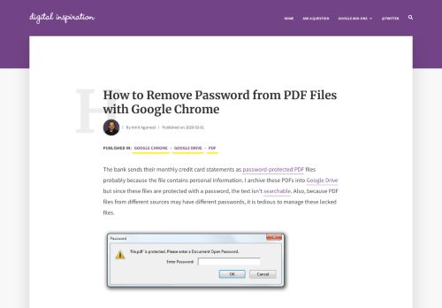 
                            10. How to Remove Passwords from Adobe PDF Files - Labnol