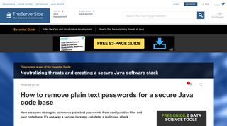 
                            12. How to remove plain text passwords for a secure Java code base