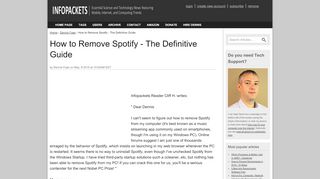 
                            9. How to Remove Spotify - The Definitive Guide | www.infopackets.com