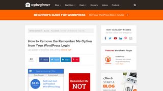 
                            7. How to Remove the Remember Me Option from Your WordPress Login