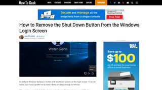 
                            7. How to Remove the Shut Down Button from the Windows Login Screen