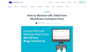 
                            12. How to Remove URL Field From WordPress Comment Form