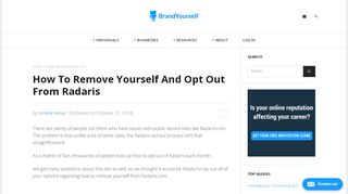 
                            4. How To Remove Yourself And Opt Out From Radaris
