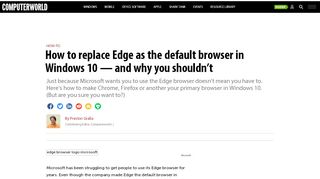 
                            12. How to replace Edge as the default browser in Windows 10 — and ...