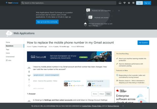 
                            10. How to replace the mobile phone number in my Gmail account - Web ...